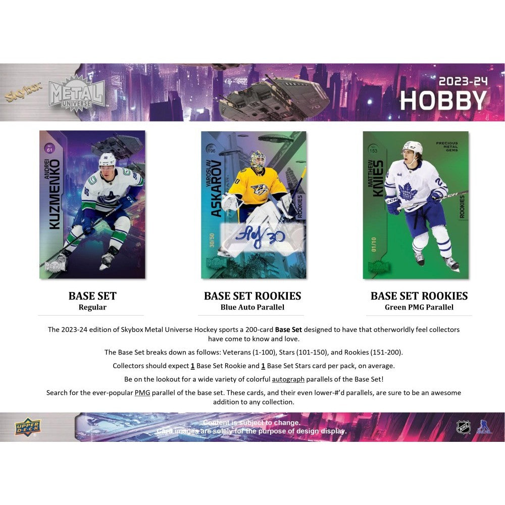 2023-24 UPPER DECK SKYBOX METAL UNIVERSE HOCKEY HOBBY BOX