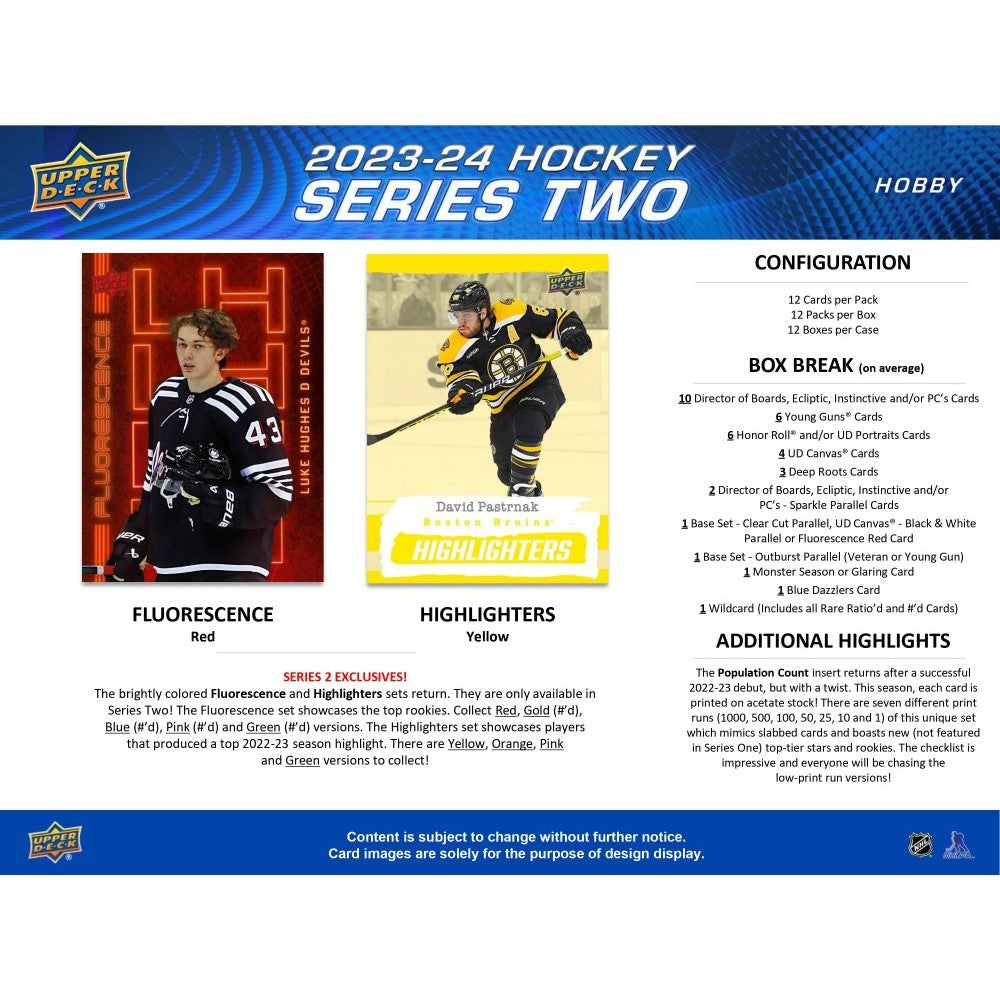 2023-24 UPPER DECK SERIES 2 HOCKEY HOBBY BOX