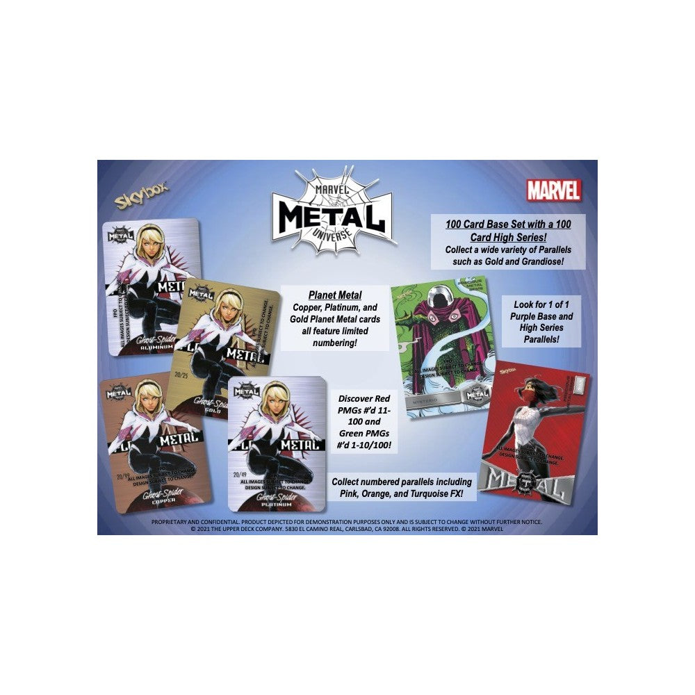 2021 UPPER DECK METAL UNIVERSE SPIDERMAN HOBBY BOX