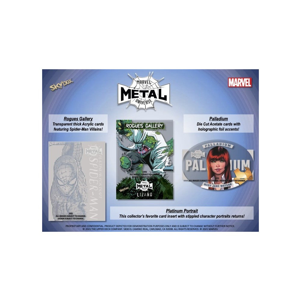 2021 UPPER DECK METAL UNIVERSE SPIDERMAN HOBBY BOX