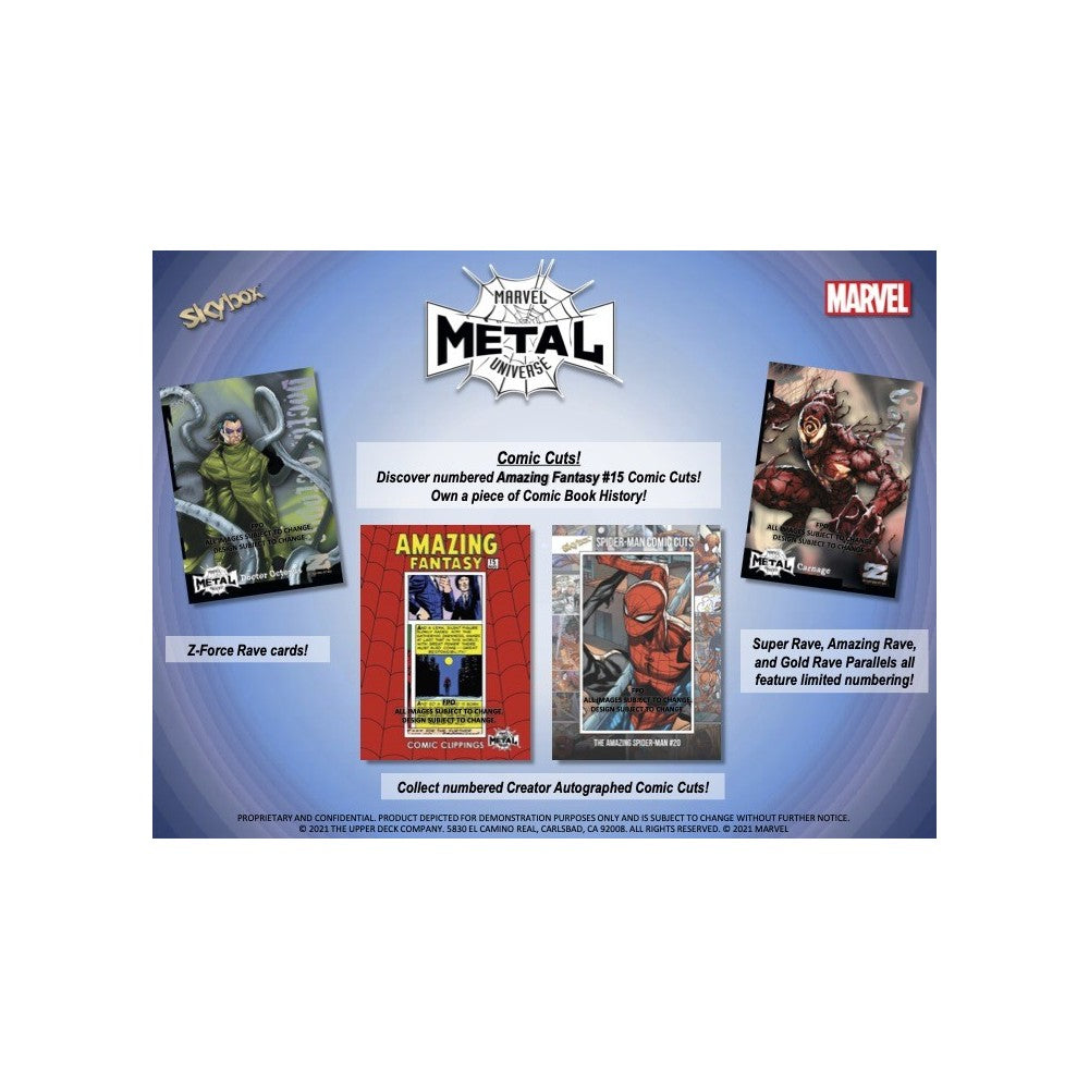 2021 UPPER DECK METAL UNIVERSE SPIDERMAN HOBBY BOX