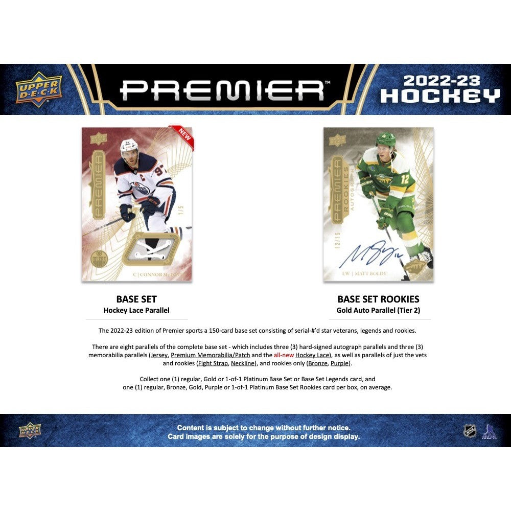 2022-23 UPPER DECK PREMIER HOCKEY HOBBY BOX