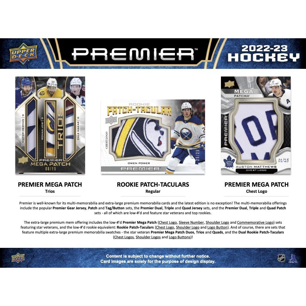 2022-23 UPPER DECK PREMIER HOCKEY HOBBY BOX