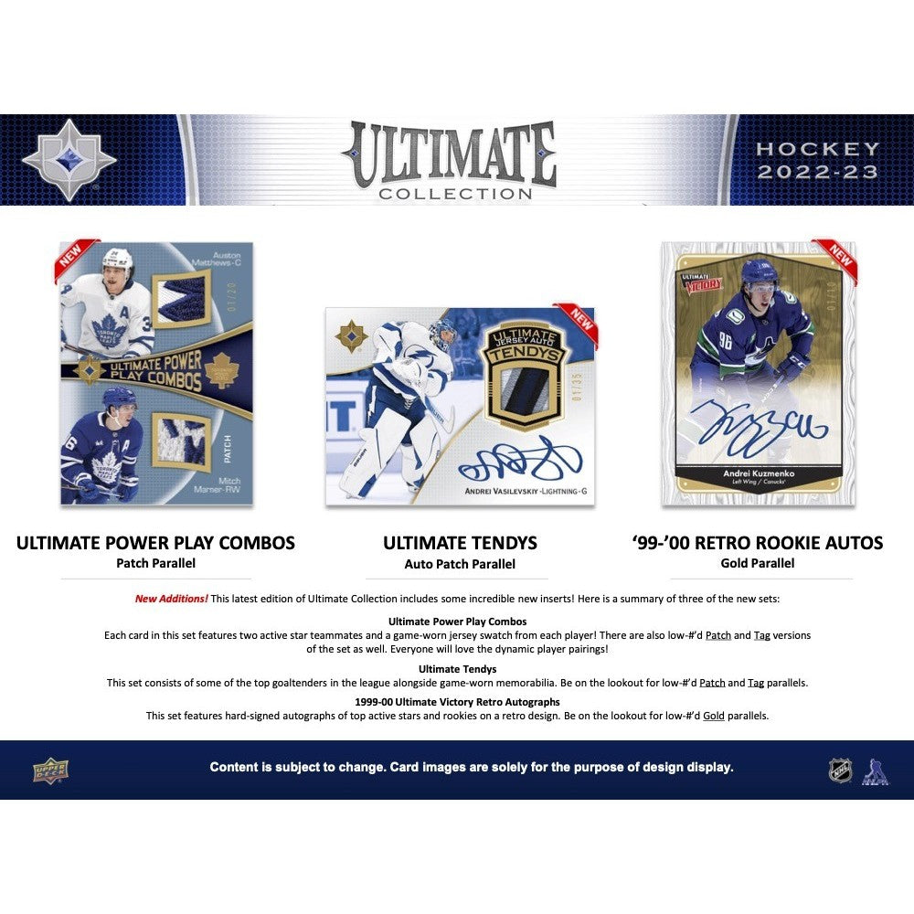 2022-23 UPPER DECK ULTIMATE COLLECTION HOCKEY HOBBY BOX