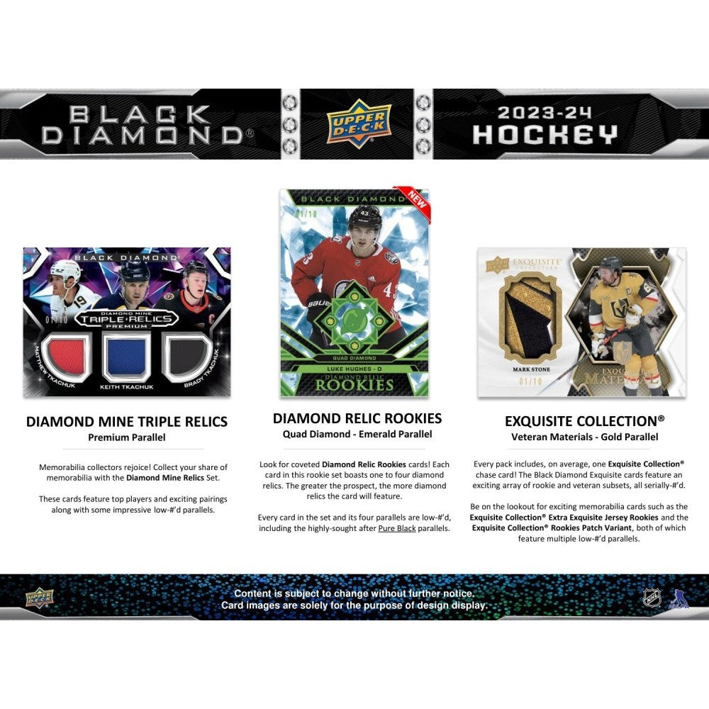 2023-24 UPPER DECK BLACK DIAMOND HOCKEY HOBBY BOX