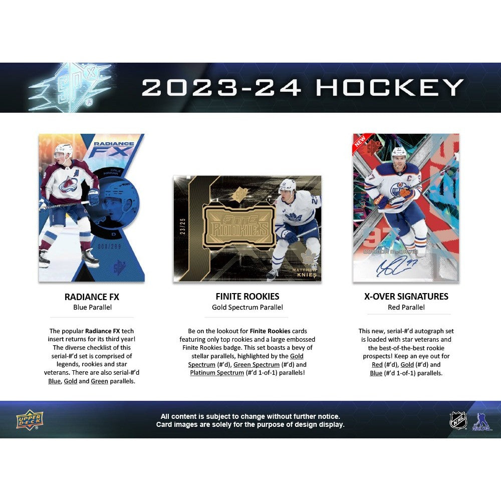 2023-24 UPPER DECK SPX HOCKEY HOBBY BOX