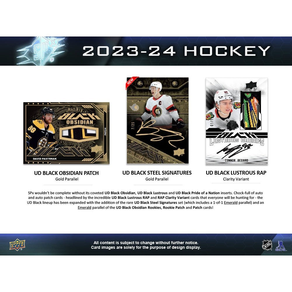 2023-24 UPPER DECK SPX HOCKEY HOBBY BOX