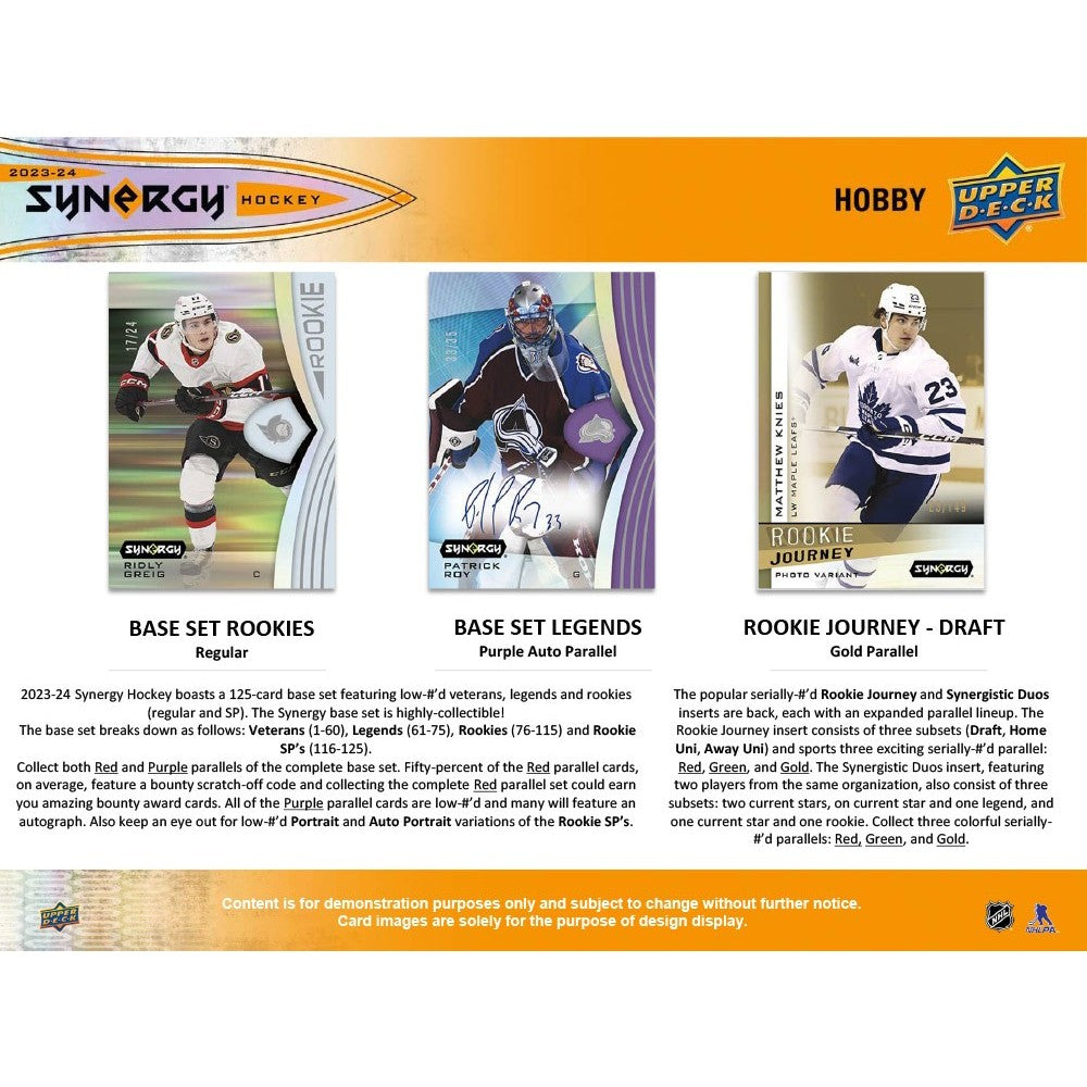 2023-24 UPPER DECK SYNERGY HOCKEY HOBBY BOX