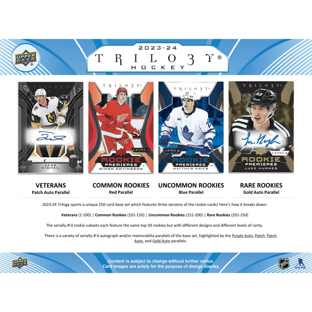 2023-24 UPPER DECK TRILOGY HOCKEY HOBBY BOX