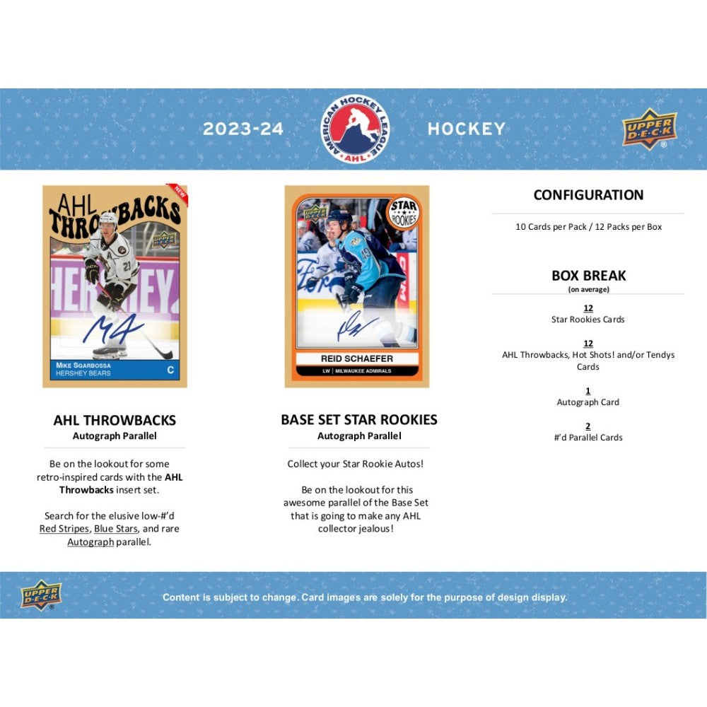 2023-24 UPPER DECK AHL HOCKEY HOBBY BOX