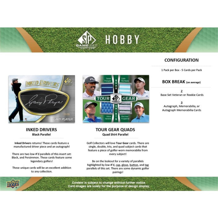 2024 UPPER DECK GOLF HOBBY BOX