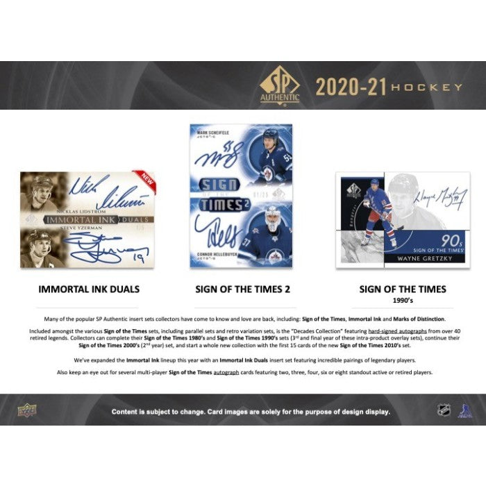 LIVE OPENING 2020-21 UPPER DECK SP AUTHENTIC HOCKEY HOBBY BOX