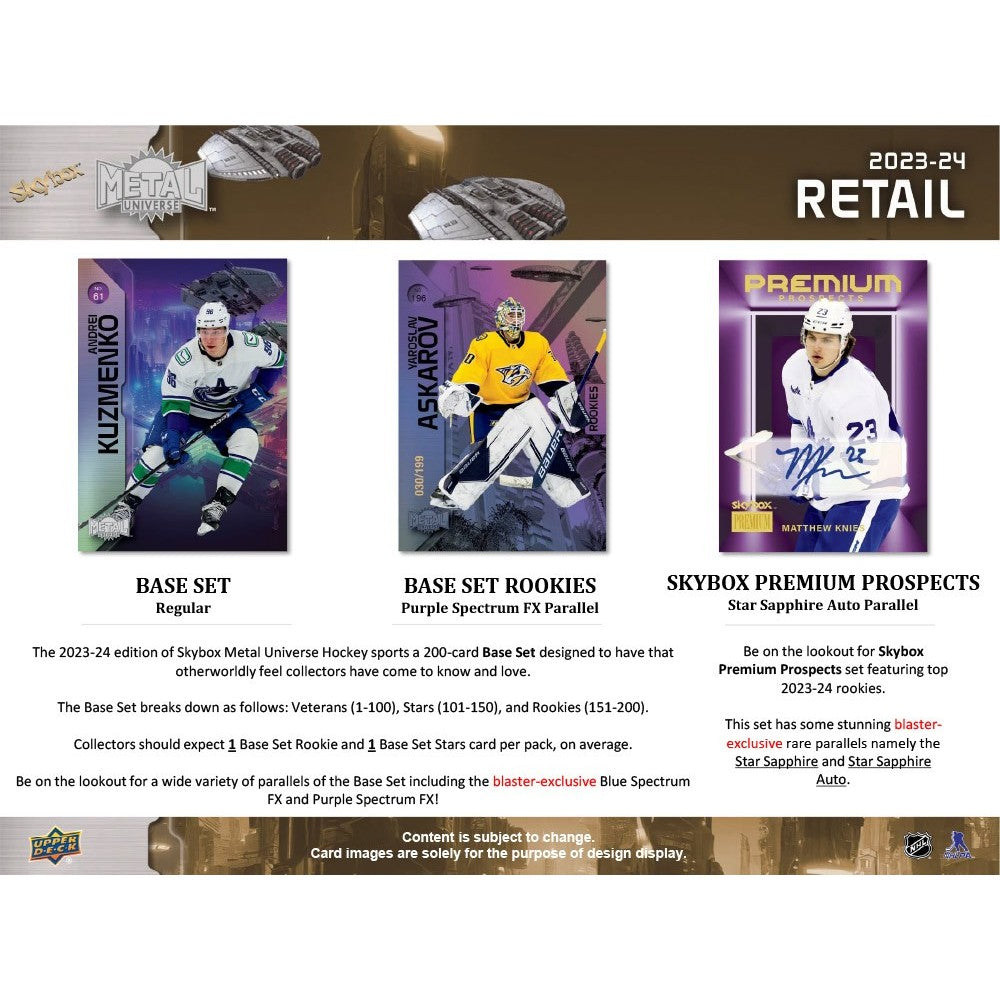 2023-24 UPPER DECK SKYBOX METAL UNIVERSE HOCKEY BLASTER BOX