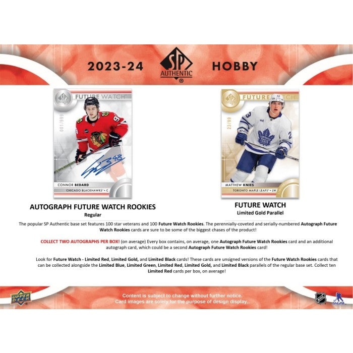 2023-24 UPPER DECK SP AUTHENTIC HOCKEY HOBBY BOX