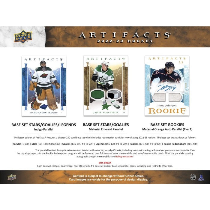 2022-23 UPPER DECK ARTIFACTS HOCKEY HOBBY BOX