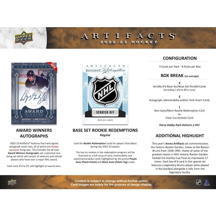 2022-23 UPPER DECK ARTIFACTS HOCKEY HOBBY BOX