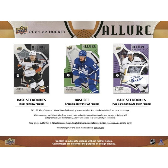 2021-22 UPPER DECK ALLURE HOCKEY HOBBY BOX