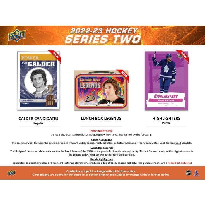 LIVE OPENING 2022-23 UPPER DECK SERIES 2 HOCKEY BLASTER BOX