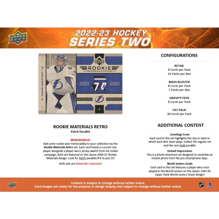 LIVE OPENING 2022-23 UPPER DECK SERIES 2 HOCKEY BLASTER BOX