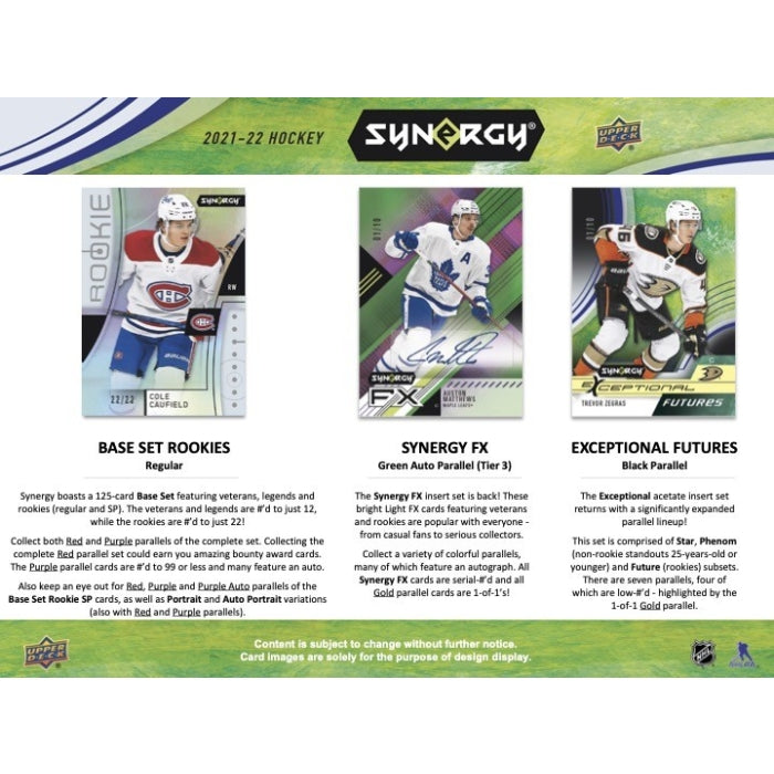 2021-22 UPPER DECK SYNERGY HOCKEY HOBBY BOX