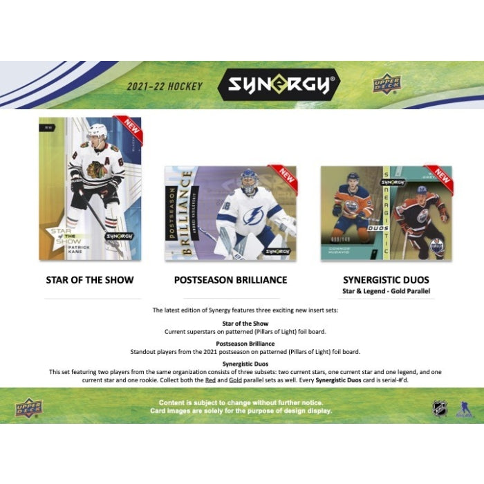 2021-22 UPPER DECK SYNERGY HOCKEY HOBBY BOX