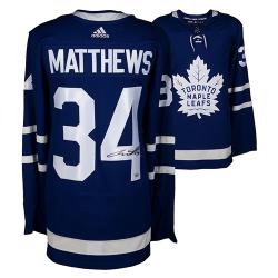 AUSTON MATTHEWS AUTO LEAFS JERSEY BLUE ADIDAS