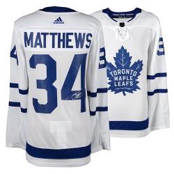 AUSTON MATTHEWS AUTO LEAFS JERSEY WHITE ADIDAS