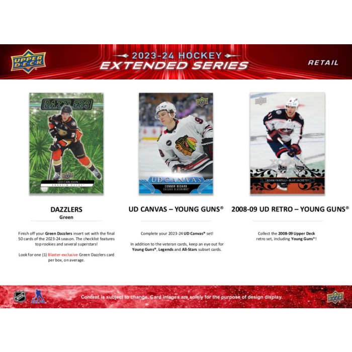 2023-24 UPPER DECK EXTENDED SERIES HOCKEY BLASTER BOX ***CONNOR BEDARD YGC***