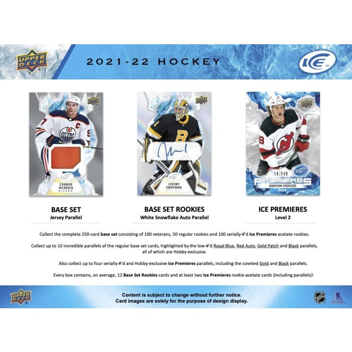 2021-22 UPPER DECK ICE HOCKEY HOBBY BOX