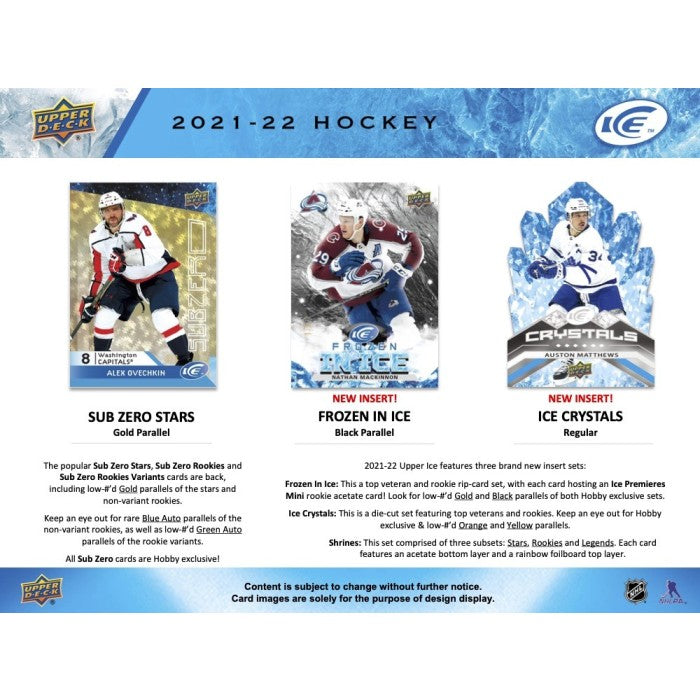 2021-22 UPPER DECK ICE HOCKEY HOBBY BOX