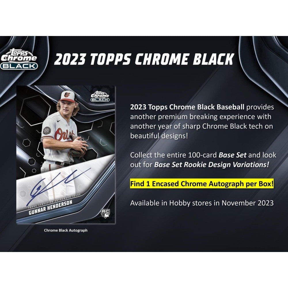 2024 TOPPS CHROME BLACK MLB HOBBY BOX