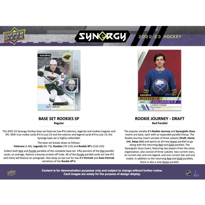 2022-23 UPPER DECK SYNERGY HOCKEY HOBBY BOX