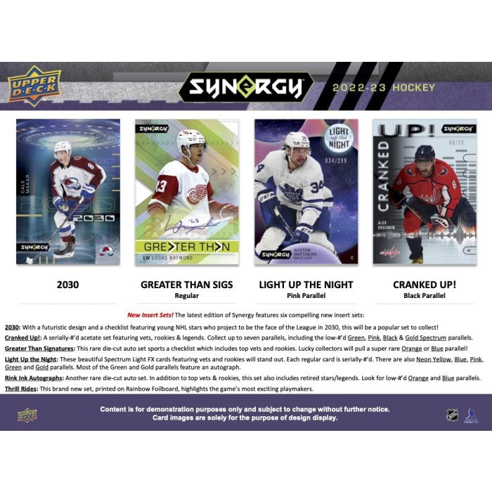 2022-23 UPPER DECK SYNERGY HOCKEY HOBBY BOX