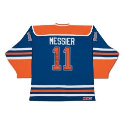 MARK MESSIER AUTO BLUE CCM OILERS JERSEY