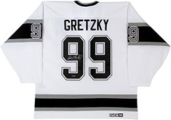 WAYNE GRETZKY AUTO KINGS JERSEY WHITE