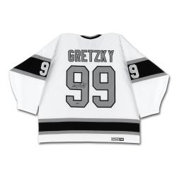 WAYNE GRETZKY AUTO KINGS JERSEY WHITE VINTAGE