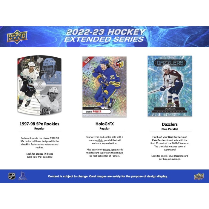 2022-23 UPPER DECK EXTENDED HOCKEY HOBBY BOX