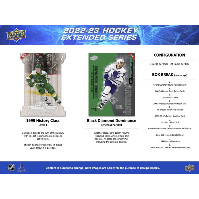 2022-23 UPPER DECK EXTENDED HOCKEY HOBBY BOX