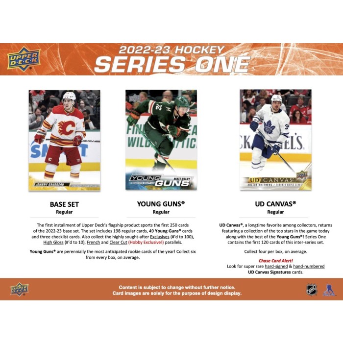 2022-23 UPPER DECK SERIES 1 HOCKEY HOBBY BOX