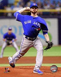 DREW HUTCHISON TORONTO BLUE JAYS PITCHING IN ACTION 8X10 PHOTO