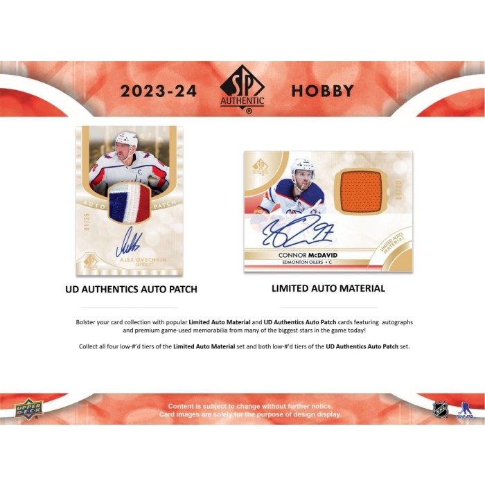 2023-24 UPPER DECK SP AUTHENTIC HOCKEY HOBBY BOX