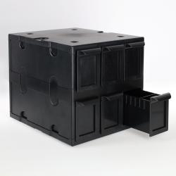 CARD CATALOGUE 6 DRAWER BLACK