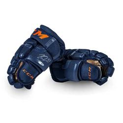 CONNOR MCDAVID AUTO OILERS NAVY CCM GLOVES