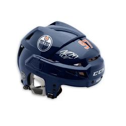 CONNOR MCDAVID AUTO OILERS NAVY CCM HELMET