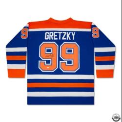 WAYNE GRETZKY AUTO OILERS JERSEY BLUE