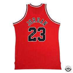 MICHAEL JORDAN AUTO BULLS JERSEY CLASSIC RED