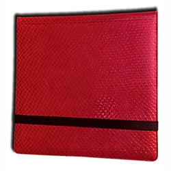 12 POCKET 3X4 DRAGON HIDE BINDER RED