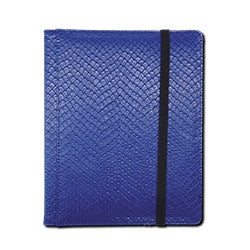 4 POCKET DRAGON HIDE TEXTURED BINDER BLUE