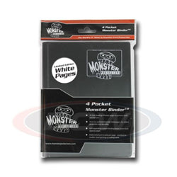 4 POCKET MONSTER PORTFOLIO BLACK W/ WHITE PAGES