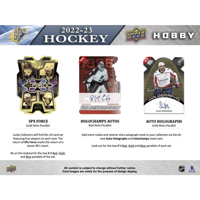 2022-23 UPPER DECK SPX HOCKEY HOBBY BOX